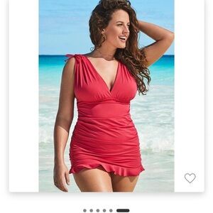 Elegant Red Women's Swim Dress size 20